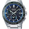Seiko Seiko Astron Nexter Solar Radio SBXY051  SBXY051 кварцевые мужские часы  синий циферблат, браслет титановый — вид спереди