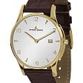 Jacques Lemans Jacques Lemans Classic 1-1850ZD  1-1850ZD кварцевые мужские часы  серебристый циферблат, браслет кожаный — вид спереди