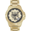 Plein Sport Plein Sport Touchdown PSFBA1123  PSFBA1123 кварцевые мужские часы  золотой циферблат, браслет сталь с ip покрытием — вид спереди