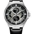 Citizen Citizen Attesa BU0060-09H  BU0060-09H кварцевые мужские часы  серый циферблат, браслет кожаный — вид спереди
