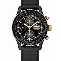 Hamilton Hamilton Khaki Aviation Converter Auto Chrono H76736730  H76736730 механические мужские часы  черный циферблат, браслет кожаный — вид спереди
