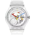 Swatch Swatch New Gent Biosourced SO29K100  SO29K100 кварцевые мужские часы  прозрачный циферблат, браслет пластик — вид спереди