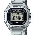 Casio Casio Collection W-218HD-1AVDF (W-218HD-1A)  W-218HD-1A кварцевые мужские часы  черный циферблат, браслет пластик — вид спереди