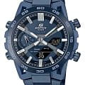Casio Casio Edifice ECB-2000CB-2A ECB ECB-2000CB-2A кварцевые мужские часы  синий циферблат, браслет нержавеющая сталь с pvd-покрытием — вид спереди