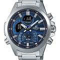 Casio Casio Edifice ECB-30D-2ADF (ECB-30D-2A) ECB ECB-30D-2A кварцевые мужские часы  синий циферблат, браслет нержавеющая сталь — вид спереди