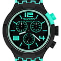 Swatch Swatch Big Bold Chrono Pay! SB02B100-5300  SB02B100-5300 кварцевые мужские часы  черный циферблат, браслет силикон — вид спереди