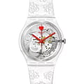 Swatch Swatch Gent Biosourced Standart SO28Z129  SO28Z129 кварцевые женские часы  прозрачный циферблат, браслет силикон — вид спереди