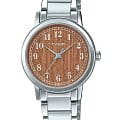 Casio Casio Collection LTP-E145D-5B2  LTP-E145D-5B2 кварцевые женские часы  бежевый циферблат, браслет нержавеющая сталь — вид спереди