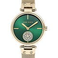 Anne Klein Anne Klein Crystal  3000GNGB  3000GNGB кварцевые женские часы  зеленый циферблат, браслет сталь c pvd покрытием — вид спереди