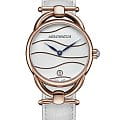 Aerowatch Aerowatch Les Grandes Classiques 07977 RO04  07977 RO04 кварцевые женские часы  серебристый циферблат, браслет кожаный — вид спереди