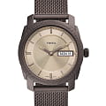 Fossil Fossil Machine FS5936  FS5936 кварцевые мужские часы  коричневый циферблат, браслет сталь с ip покрытием — вид спереди