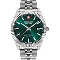 Swiss Military Hanowa Swiss Military Hanowa Diligenter SMWGL0002103  SMWGL0002103 механические мужские часы  зеленый циферблат, браслет нержавеющая сталь — вид спереди