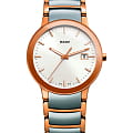Rado Rado Centrix R30555103  R30555103 кварцевые женские часы  белый циферблат, браслет сталь c pvd покрытием — вид спереди