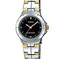 Casio Casio Collection LTP-1242SG-1C  LTP-1242SG-1C кварцевые женские часы  желтый циферблат, браслет нержавеющая сталь с ip-покрытием — вид спереди
