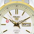 Seiko Seiko 5 Regular SNKM92J1 5 regular японские мужские часы на браслете сталь c pvd покрытием боковой вид