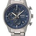 Seiko Seiko Conceptual Series Sports SSB387P1  SSB387P1 кварцевые мужские часы  синий циферблат, браслет титановый — вид спереди