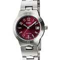 Casio Casio Collection LTP-1241D-4A2  LTP-1241D-4A2 кварцевые женские часы  бордовый циферблат, браслет нержавеющая сталь — вид спереди