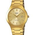 Casio Casio Collection MTP-1170N-9A  MTP-1170N-9A кварцевые мужские часы  золотой циферблат, браслет нержавеющая сталь с pvd-покрытием — вид спереди