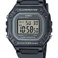 Casio Casio Collection W-218H-8A  W-218H-8AVEF кварцевые мужские часы  серый циферблат, браслет пластик — вид спереди