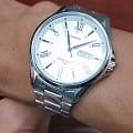 Casio Casio Collection MTP-1384D-7A2VDF (MTP-1384D-7A2) mtp японские мужские часы на браслете нержавеющая сталь боковой вид