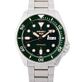 Seiko Seiko 5 Sports SRPD63K1 механические мужские часы часы, крупный план зеленый циферблат