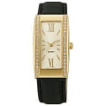 Orient Orient QCAT001C (FQCAT001C)  FQCAT001C  женские часы  шампань циферблат, браслет кожа + текстиль — вид спереди