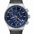 Swatch Swatch I New Chrono YVS496  YVS496 кварцевые женские часы  синий циферблат, браслет кожаный — вид спереди