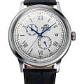 Orient Orient Bambino RA-AK0701S  RA-AK0701S механические мужские часы  белый циферблат, браслет кожаный — вид спереди