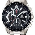 Casio Casio Edifice EFV-550D-1AVUDF (EFV-550D-1A) EFV-550 EFV-550D-1A кварцевые мужские часы  черный циферблат, браслет нержавеющая сталь — вид спереди