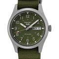 Seiko Seiko 5 Sports Field series SRPG33K1S Field SRPG33K1S механические мужские часы  зеленый циферблат, браслет тканевый — вид спереди