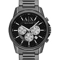 Armani Exchange Armani Exchange Banks AX1765  AX1765 кварцевые мужские часы  черный циферблат, браслет нержавеющая сталь с ip-покрытием — вид спереди