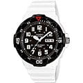 Casio Casio Illuminator MRW-200HC-7B  MRW-200HC-7B кварцевые мужские часы  черный циферблат, браслет пластик — вид спереди