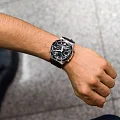 Casio Casio Edifice EFV-C110L-1AVDF (EFV-C110L-1A) кварцевые мужские часы часы, крупный план черный циферблат