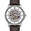 Kenneth Cole Kenneth Cole Automatic KC50227004  KC50227004 механические мужские часы  белый циферблат, браслет кожаный — вид спереди