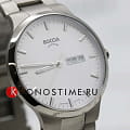 Boccia Titanium Boccia Titanium 3649-01 кварцевые мужские часы часы, крупный план белый циферблат