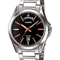 Casio Casio Collection MTP-1370D-1A2VDF (MTP-1370D-1A2)  MTP-1370D-1A2 кварцевые мужские часы  черный циферблат, браслет нержавеющая сталь — вид спереди