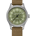 Hamilton Hamilton Khaki Field Titanium Auto H70545560  H70545560 механические мужские часы  зеленый циферблат, браслет кожаный — вид спереди