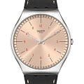 Swatch Swatch Skin Irony 42 SS07S118  SS07S118 кварцевые женские часы  золотой циферблат, браслет кожаный — вид спереди