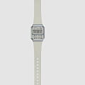 Casio Casio Vintage A100WEF-8A кварцевые женские часы часы, крупный план бежевый циферблат