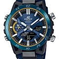 Casio Casio Edifice ECB-2000SS-2ADR (ECB-2000SS-2A) ECB ECB-2000SS-2ADR кварцевые мужские часы  синий циферблат, браслет тканевый — вид спереди