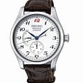 Seiko Seiko Presage SPB059J1  SPB059J1 механические мужские часы  белый циферблат, браслет кожаный — вид спереди