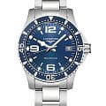 Longines Longines HydroConquest L3.340.4.96.6  L33404966 кварцевые женские часы  синий циферблат, браслет нержавеющая сталь — вид спереди