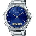 Casio Casio Collection MTP-VC01D-2EUDF (MTP-VC01D-2E)  MTP-VC01D-2E кварцевые мужские часы  синий циферблат, браслет нержавеющая сталь — вид спереди
