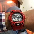 Casio Casio G-Shock G-7900A-4DR (G-7900A-4E) электронные мужские часы часы, крупный план черный циферблат