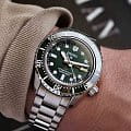 Seiko Seiko Prospex Sea SPB381J1 механические мужские часы часы, крупный план зеленый циферблат