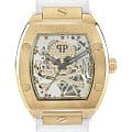 Philipp Plein Philipp Plein The Skeleton PWBAA0421  PWBAA0421 механические мужские часы  белый циферблат, браслет силикон — вид спереди