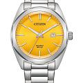 Citizen Citizen Basic BI5110-54Z  BI5110-54Z кварцевые мужские часы  желтый циферблат, браслет нержавеющая сталь — вид спереди