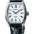 Seiko Seiko Presage SPB049J1  SPB049J1 механические мужские часы  белый циферблат, браслет кожаный — вид спереди