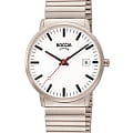Boccia Titanium Boccia Titanium 3622-04  3622-04 кварцевые мужские часы  белый циферблат, браслет титановый — вид спереди