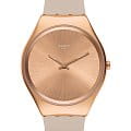 Swatch Swatch Skin Irony SYXG101  SYXG101 кварцевые женские часы  золотой циферблат, браслет силикон — вид спереди